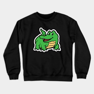 Crocodile Cartoon Animal Cartoon Island Crewneck Sweatshirt